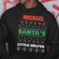 Michael Santas Little Helper Funny Michael Name Christmas Hoodie Unique Gifts Michael Santas Little Helper Funny Michael Name Christmas Hoodie Unique Gifts