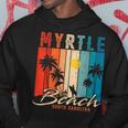 Myrtle Beach Vintage Summer Vacation Palm Trees Sunset Hoodie Funny Gifts