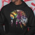 Native American Heritage Colorful Headdress Native American Hoodie Unique Gifts