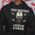 Never Underestimate A Grumpy Old Gamer For Gaming Dads Hoodie Funny Gifts