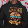 Never Underestimate An Old Guy On A Bicycle Cycling Cycling Funny Gifts Hoodie Unique Gifts