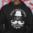 Never Underestimate An Old Guy On A Bicycle Cycling Grandpa Hoodie Funny Gifts