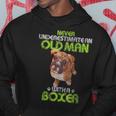Never Underestimate An Old Man With A Boxer Funny Dog Lover Gift For Mens Hoodie Funny Gifts