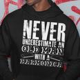 Never Underestimate An Old Man With A Harmonica French Harp Hoodie Funny Gifts