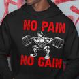 No Pain No Gain Exercise Fitness Workout Weightlifting Hoodie Unique Gifts