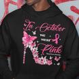 In October We Wear Pink Butterflies Breast Cancer Awareness Hoodie Unique Gifts