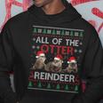 All Of Otter Reindeer Christmas Ugly Sweater Pajamas Xmas Hoodie Unique Gifts