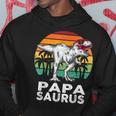 Papa Saurus Fathers Day T-Rex Dinosaur Lovers Funny Hoodie Unique Gifts