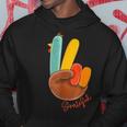 Peace Love Turkey Grateful Turkey Hand Sign Thanksgiving Hoodie Unique Gifts