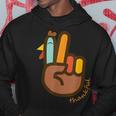 Peace Love Turkey Thankful Turkey Hand Sign Thanksgiving Hoodie Funny Gifts