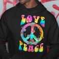 Peace Sign Love 60'S 70'S Tie Dye Hippie Costume Hoodie Unique Gifts