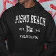 Pismo Beach California Ca Vintage Boat Anchor Flag Hoodie Unique Gifts