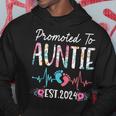 Promoted To Auntie Est 2024 Mothers Day First Time Mom Hoodie Unique Gifts