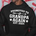 Promoted To Grandpa Again 2024 Soon To Be Grandfather Again Hoodie Unique Gifts