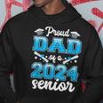 Proud Dad Of A Class Of 2024 Senior Heart Graduation Gift Hoodie Unique Gifts
