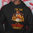 Queen Turkey Matching Family Group Thanksgiving Hoodie Funny Gifts