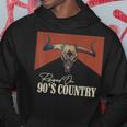 Raised On 90'S Country Music Vintage Bull Skull Western Life Hoodie Unique Gifts