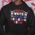 Red White And Blue Drinking Crew 4Th Of July Drink Party Hoodie Unique Gifts