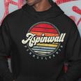 Retro Aspinwall Home State Cool 70S Style Sunset Hoodie Unique Gifts