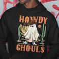 Retro Halloween Howdy Ghouls Western Boo Ghost Spooky Season Hoodie Unique Gifts