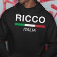 Ricco Italian Name Italy Flag Italia Family Surname Hoodie Unique Gifts