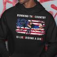 Running The Country Is Like Riding A Bike Funny Joe Biden Running Funny Gifts Hoodie Unique Gifts