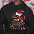 Santa's Favorite Dancer Plaid Holiday Family Matching Hoodie Unique Gifts