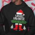 Santa's Favorite Firefighter Family Matching Christmas Party Hoodie Unique Gifts