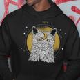 Scary Creepy Hairy Kitty Moon Astrology Hoodie Unique Gifts