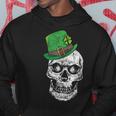 Scary St Patricks Day Skull With Lucky Leprechaun Hat Hoodie Unique Gifts