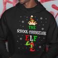 The School Counselor Elf Christmas Elf Matching Family Group Hoodie Funny Gifts