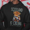 Scotland Is Calling And I Must Go Highland Cow Hoodie Unique Gifts