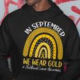 In September We Wear Childhood Cancer Awareness Hoodie Funny Gifts