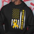 In September We Wear Gold Childhood Cancer Awareness Hoodie Funny Gifts
