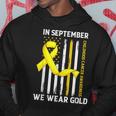 In September We Wear Gold Yellow Childhood Cancer Awareness Hoodie Unique Gifts