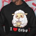 Sheep I Love Boba Bubble Milk Tea Funny Gift CuteGifts For Sheep Lovers Funny Gifts Hoodie Unique Gifts