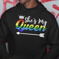 Shes My Queen Gay Girlfriend Outfit Matching Lesbian Couple Hoodie Unique Gifts
