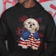 Shih Tzu Dog American Usa Flag 4Th Of July Dog Lover Owner Hoodie Unique Gifts