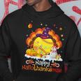 Softball Halloween Christmas Thanksgiving Hallothanksmas Hoodie Unique Gifts