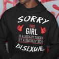 Sorry This Girl Is Taken By Hot Bisexual FunnyLgbt LGBT Funny Gifts Hoodie Unique Gifts