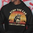 Stop The Car I See A Fluffy Cow Highland Cow Breeder Hoodie Unique Gifts