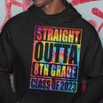 Straight Outta 8Th Grade Graduation Class Of 2023 Tie Dye Hoodie Unique Gifts