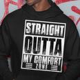 Straight Outta My Comfort Zone Self-Improvement Motivational Hoodie Unique Gifts