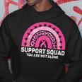 Support Squad Pink Ribbon Warrior Breast Cancer Awareness Breast Cancer Awareness Funny Gifts Hoodie Unique Gifts