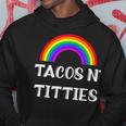 Tacos And Titties Funny Lgbt Gay Pride Gifts Lesbian Lgbtq Tacos Funny Gifts Hoodie Unique Gifts