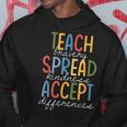 Teach Bravery Spread Kindness Accept Differences Autism Hoodie Funny Gifts