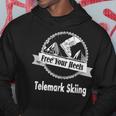 Telemark Skiing Free You Heel - Think Different Ski Skiing Funny Gifts Hoodie Unique Gifts