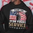 Thank You For Your Service American Flag Veteran Day Hoodie Funny Gifts