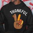 Thankful Peace Hand Sign For Thanksgiving Turkey Dinner Hoodie Funny Gifts