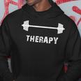 Therapy Dumbell Funny Weightlifting Weightlifting Funny Gifts Hoodie Unique Gifts